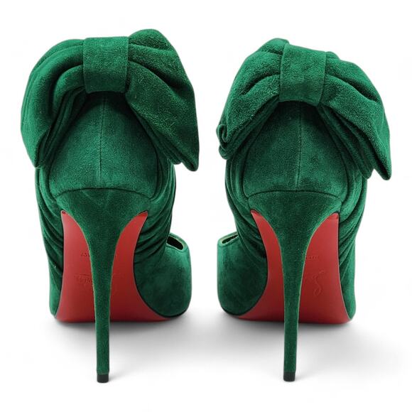 Christian Louboutin Rabakate Pumps 100mm - Suede - Green - 36 5.5US $995 - Picture 5 of 8